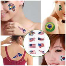 American Tattoo Flag Stickers on faces